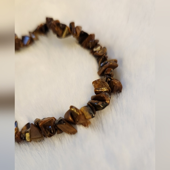Tigers Eye Stretchy Crystal Bracelet - Picture 2 of 4